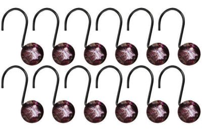 Premier Housewares Hot Pink Resin Shower Curtain Hooks.